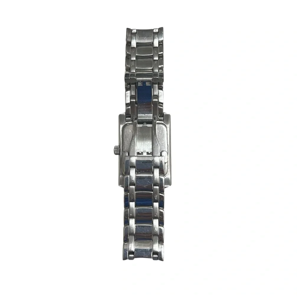 Prague Tank Style Rectangular Stainless Steel Crystal Watch Women
